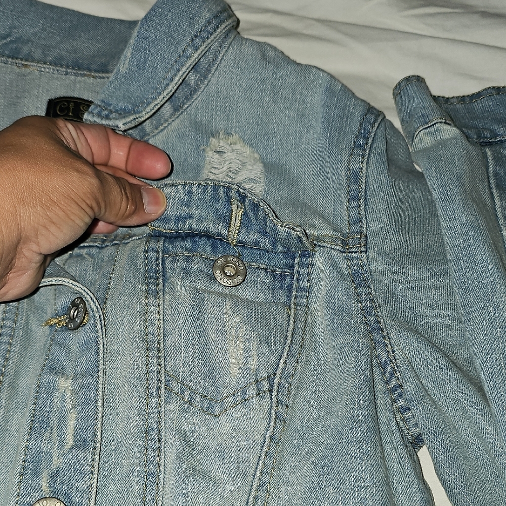 Ci Sono Light Blue Denim Jacket - Picture 3 of 11